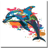 Paint by Numbers Pinball Dolphin